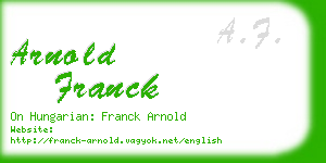 arnold franck business card